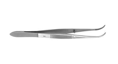 In Full Curved Serrated Eye Dressing Forceps