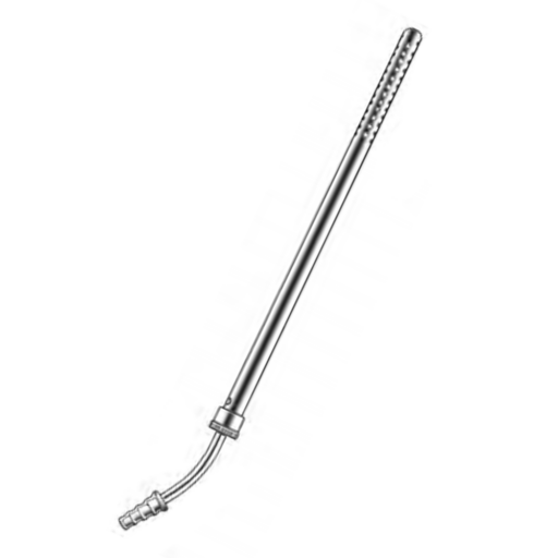 Poole Suction Tube, Angled, 23 Fr., Chrome, 8-3/4 in