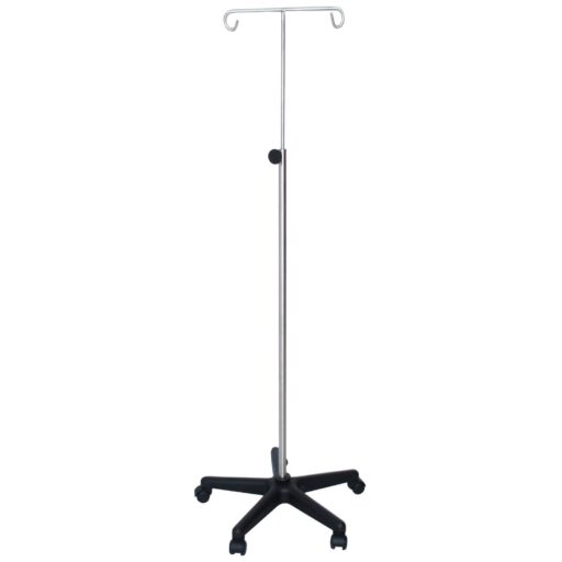 2 Hook IV Stand w/ Non-Tip Base