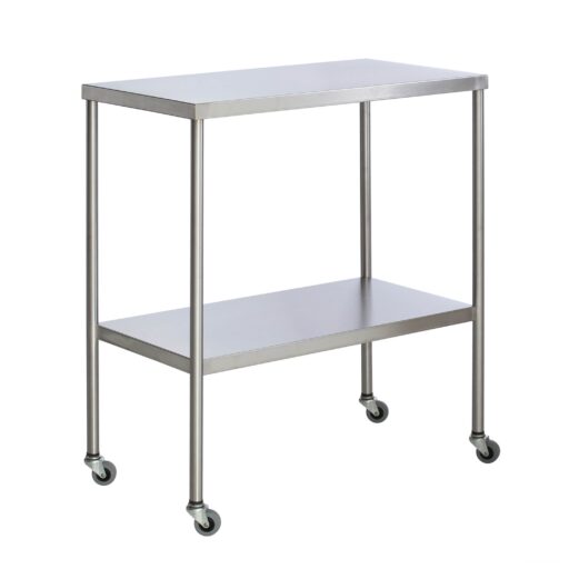 Stainless Steel Instrument Table w/ Bottom Shelf