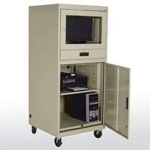 Extra Heavy Duty Steel Mobile Computer Security Cabinet