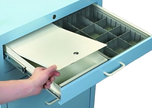 Medical Cart Accessory Drawer Security Box w/Key Lock 3in