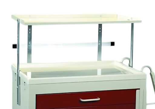 Medical Cart Accessory Single Shelf Unit 12in H