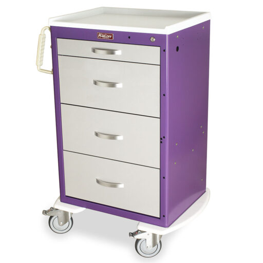 Tall Infection Control Med Width Cart w/Key Lock & 4 Drawers - Image 2