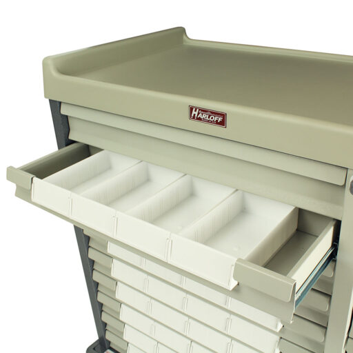 Standard Med Bin Cart w/ Key Lock & 36 - 5in Bins - Image 4