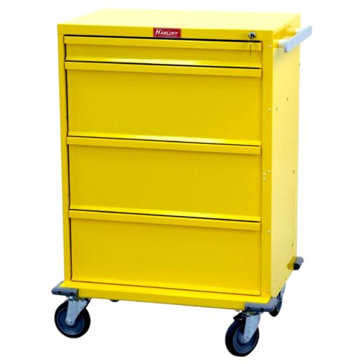 Tall Isolation Procedure Cart w/ Key Lock & 4 Drawers - Image 2