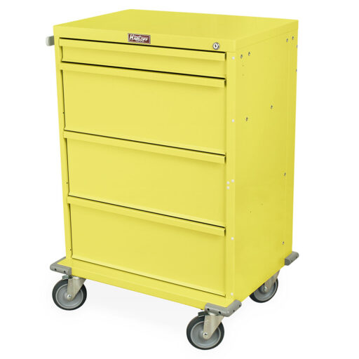 Tall Isolation Procedure Cart w/ Key Lock & 4 Drawers