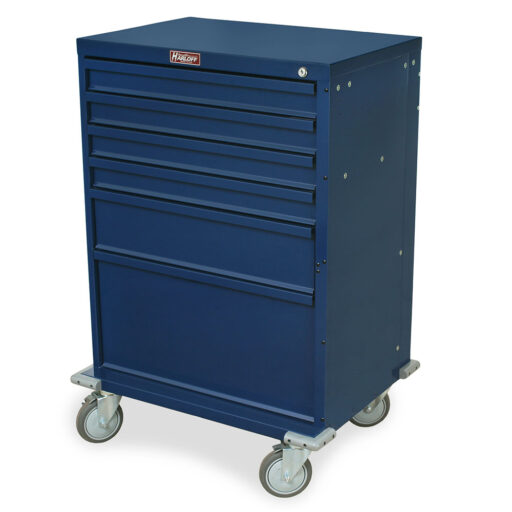 Tall Procedure Med Cart w/ Key Lock & 6 Drawers - Image 3