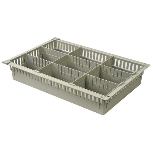 4in MedStor Max Storage Tray w/ 2 Short & 2 Long Dividers