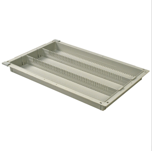 2in Gray Tray with 2 Long Dividers