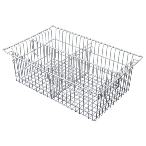 8in MedStor Max Wire Basket w/ 1 Short & 1 Long Divider