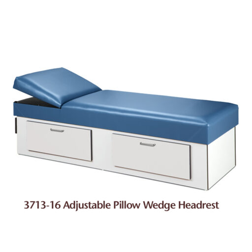 Recovery Couch w/ Adjustable Pillow Wedge & 2 Drawer Storage