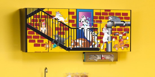 Alley Cats & Dogs Themed Pediatric Cabinet Set - Image 2