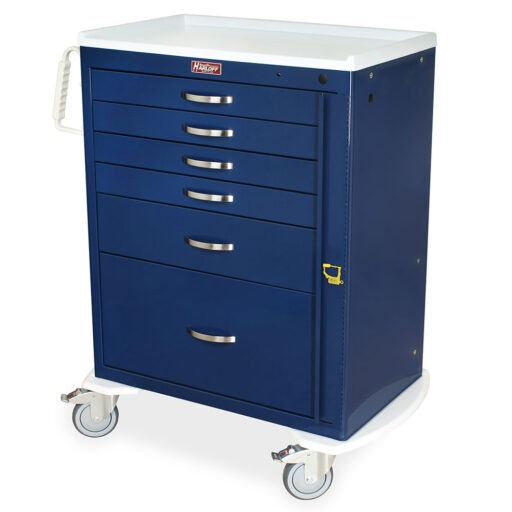 Tall Emergency Standard Width Cart w/ Breakaway Lock & 6 Drawers - Image 2