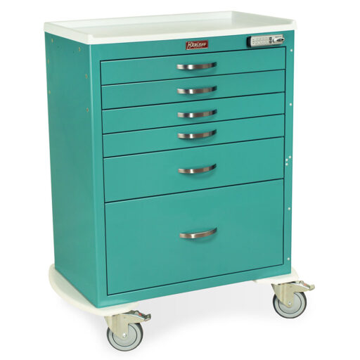 Tall Procedure Standard Width Cart w/ E-Lock & 6 Drawers - Image 2