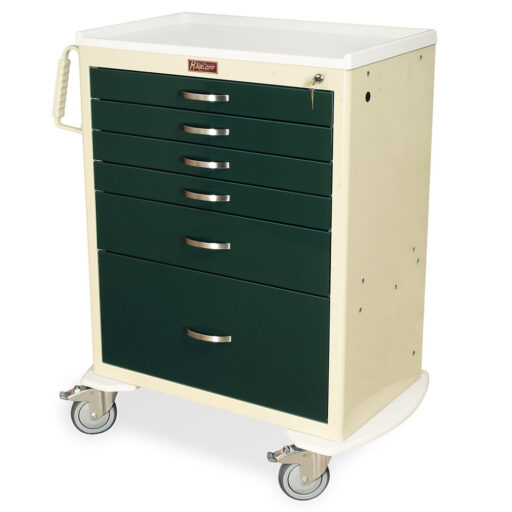 Tall Medical Standard Width Cart w/Key Lock & 6 Drawers - Image 2