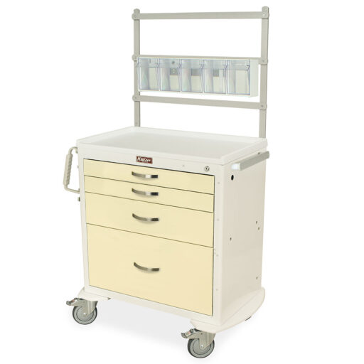 Short Anesthesia STD Width Cart w/ANS Pkg, Key Lock & 4 Drawers