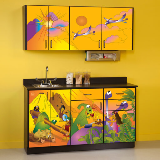 Dino Days Themed Pediatric Cabinet Set