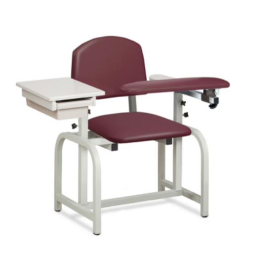 Blood Drawing Chair w/ Padded Flip Arm and Drawer