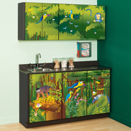 Rainforest Follies Themed Pediatric Cabinet Set