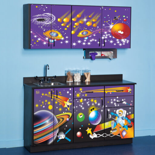 Space Place Themed Pediatric Cabinet Set