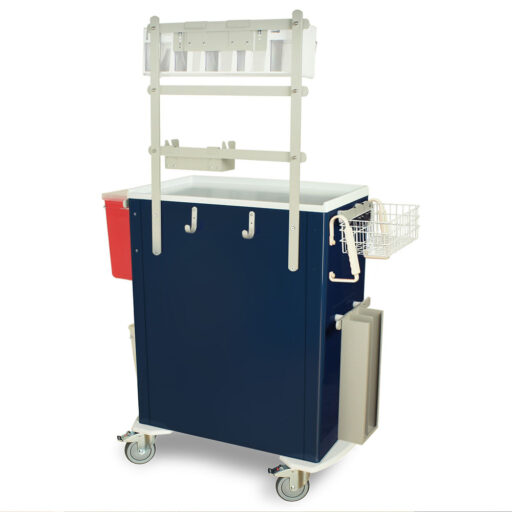 Tall Anesthesia Standard Width Cart w/ANS Pkg, E-Lock & 6 Drawers - Image 4