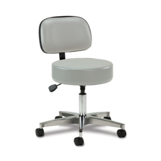 Pneumatic Height Adjustment Exam Stool with Backrest