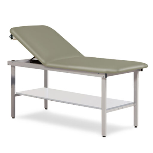 Steel Frame Adjustable Treatment Table w/ Shelf 27in W