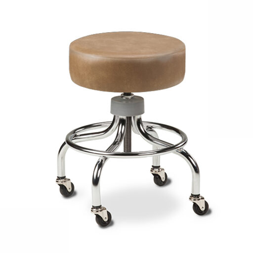 Chrome Base Stool w/ Solid Color Top