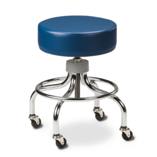 Chrome Base Stool w/ Solid Color Top