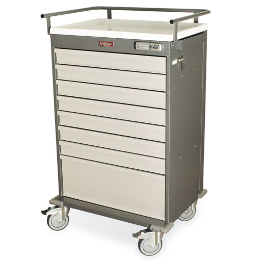 Medication Box Cart w/Pushbutton Lock & Key Lock Override