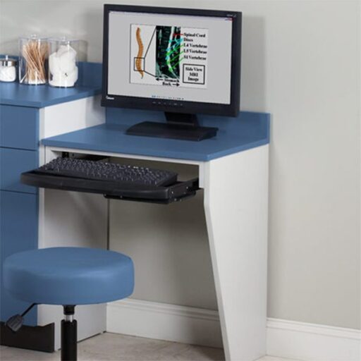 Computer Station Wall Mount Desk w/One Leg