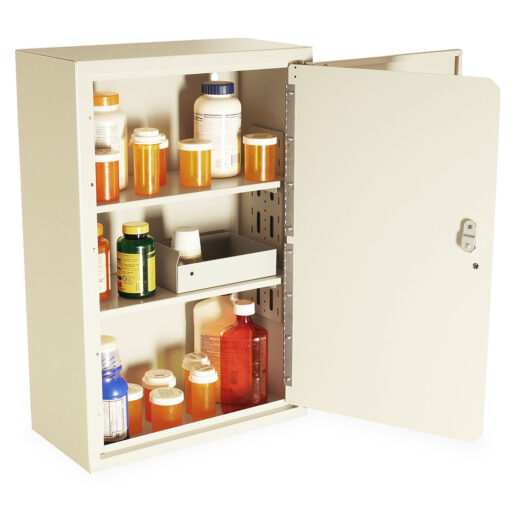 Tall Narcotics Cabinet w/Locking Inner & Outer Door - Image 4