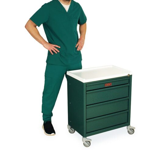 Mini Economy Treatment Cart w/Key Lock & 4 Drawers - Image 2