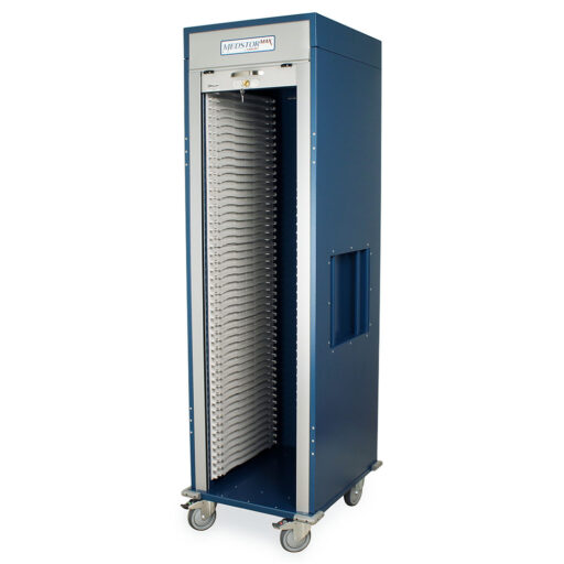 Single Column Medical Storage Cart w/ Tambour Door & Key Lock