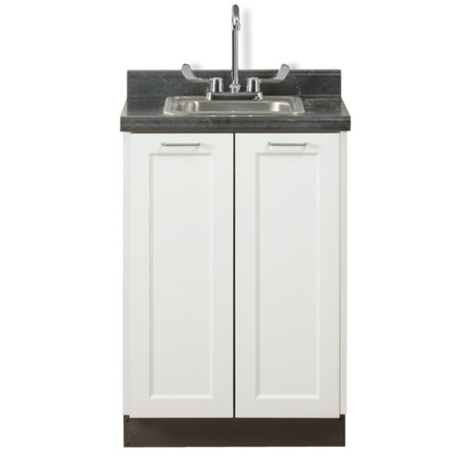 Designer Wood Grain 24in Base Cabinet with 2 Doors, Postform Top