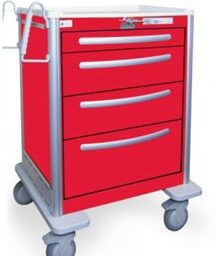 4 Drawer Lightweight Aluminum Crash Cart