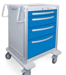 4 Drawer Medi Lightweight Aluminum Anesthesia Cart