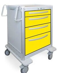 4 Drawer Medium Lightweight Aluminum Isolation Cart