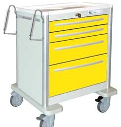 4 Drawer Mini Lightweight Aluminum Isolation Cart