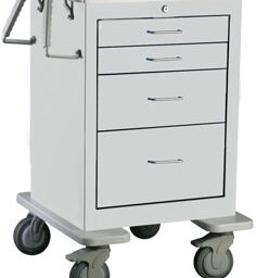 4 Drawer Mini Steel Bedside/Slim Cart