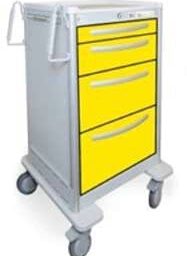 4 Drawer Slim Tall Lightweight Aluminum Isolation Cart