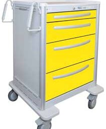 4 Drawer Tall Lightweight Aluminum Isolation Cart