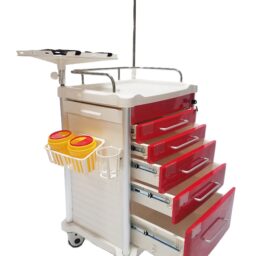 5 Drawer Lightweight Crash Cart with Accessory Package