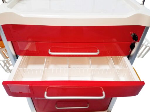 5 Drawer Lightweight Crash Cart with Accessory Package