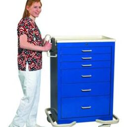 6 Drawer Aluminum Mobile Workstation w/ Single Key Lock