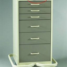 6 Drawer Aluminum Tower w/ Push Button Lock