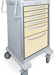 6 Drawer Tall Lightweight Aluminum Bedside/Slim Cart