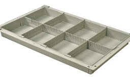 2in Gray Tray with 1 Long and 3 Short Dividers