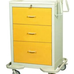 Aluminum 3 Drawer Isolation Cart w/ Single Key Lock